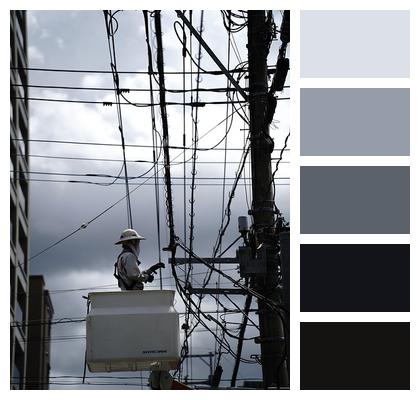 Cables Lines Line Man Japanese Image