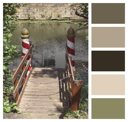 Stone Stairway Mooring Waterway Canal Image