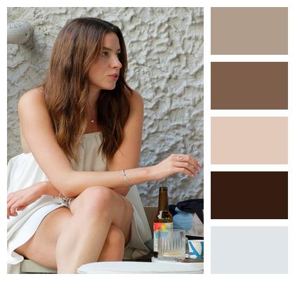 Outdoors Girl Casual Terrace Image