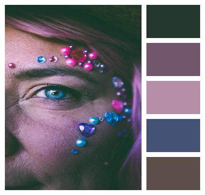 Color Competition Portrait Woman Close Up Image