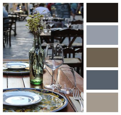 Tables Dinner Tavern Dishes Image