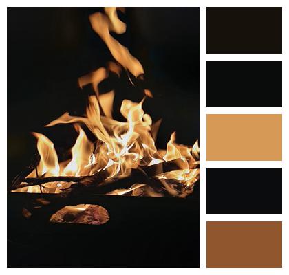 Fireplace Flame Bonfire Brazier Image