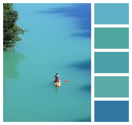 Paddleboarding Forggensee Reservoir Image