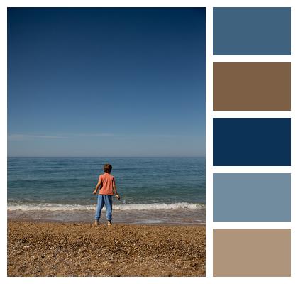 Crimea Boy Beach Image