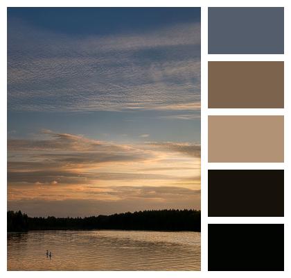 Sunset Dusk Lake Image