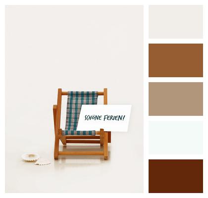 Summer Greeting Vacation Wooden Chair Relax Image