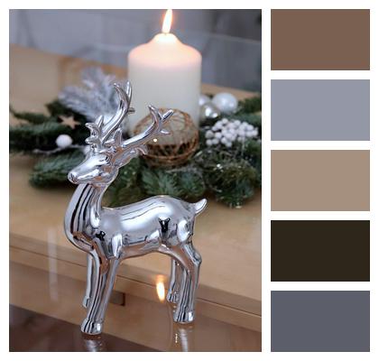 Decoration Candle Reindeer Image