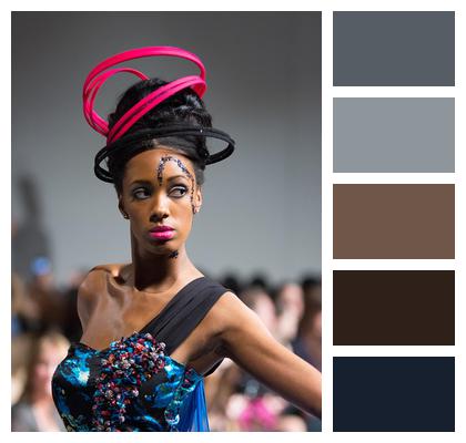 Model Fashion Show Black Woman Fashion Image