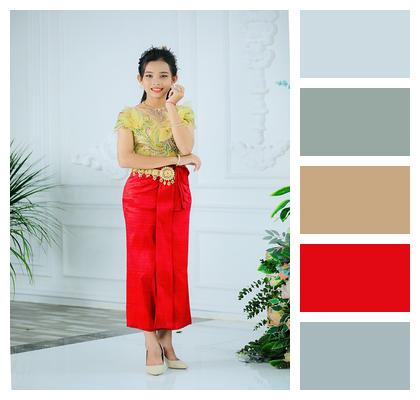 Fashion Traditional Costume Woman Portrait Image