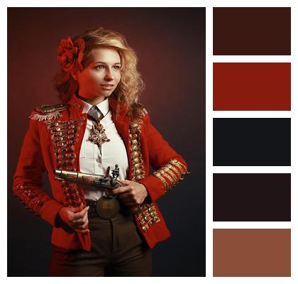 Military Uniform Steampunk Woman Fantasy Image