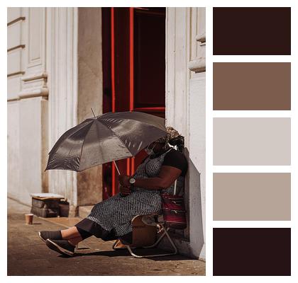 Pandemic Roadside Umbrella Street Image