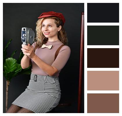 70S Style Retro Producer Woman Image