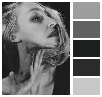 Monochrome Portrait Girl Look Image