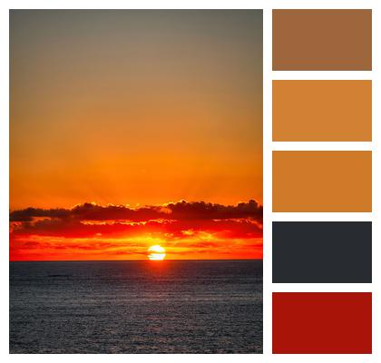 Ocean Crete Sunset Image