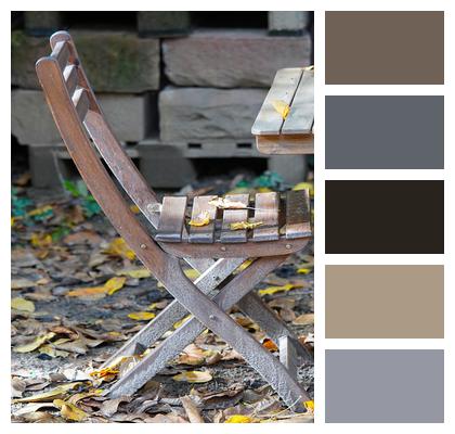 Seating Fall Wood Autumn Colors Image