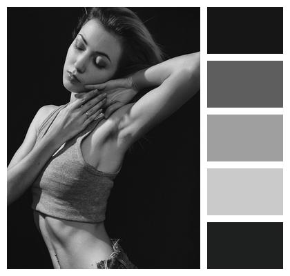 Studio Look Beautiful Monochrome Image