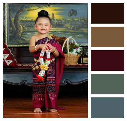 Traditional Costume Seascape Portrait Beauty Image