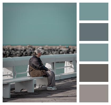 Senior Person Street Wind Image