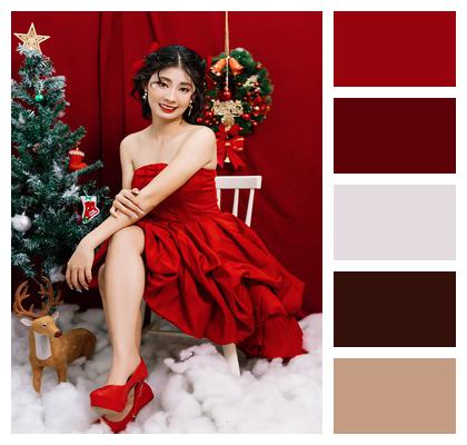 Christmas Beauty Woman Image