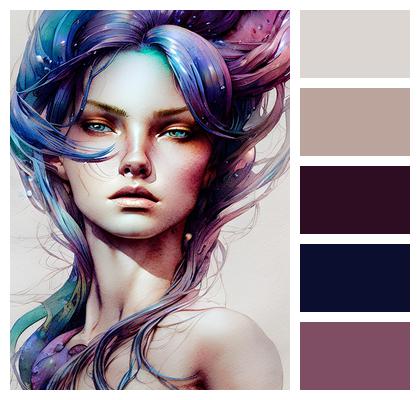 Painting Female Woman Digital Art Image