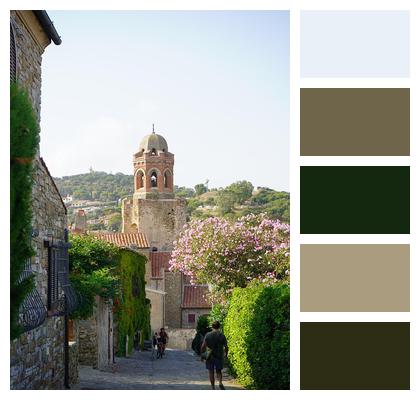 Old Paving Stones Italy Tower Image