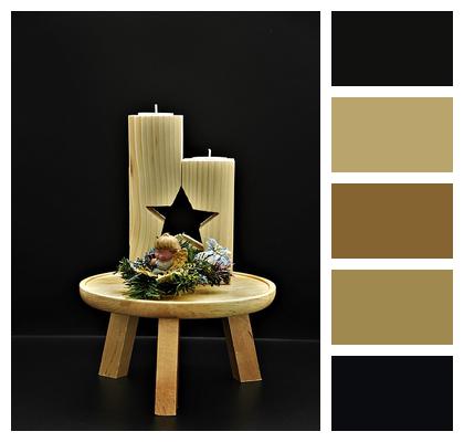 Holiday Stool Star Wood Image