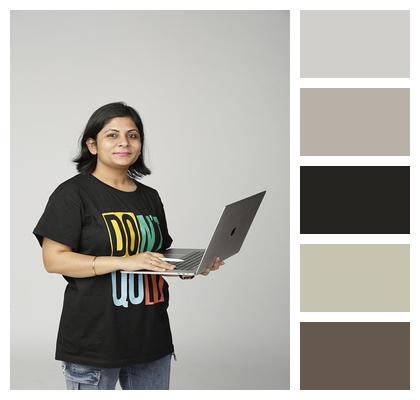 Indian Girl Professional Girl Idea Laptop Girl Image