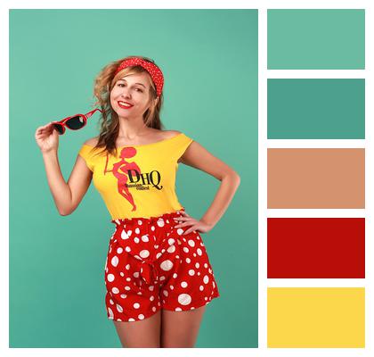 Pinup Girl Summer Summer Clothes Young Woman Image
