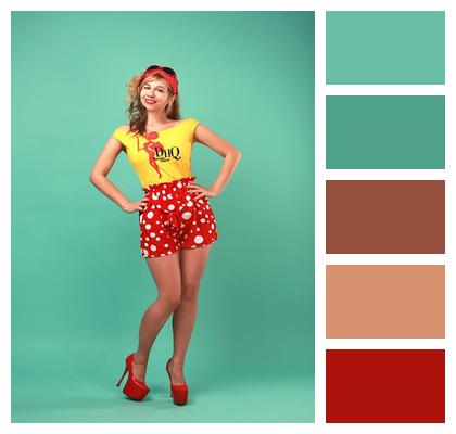 Summer Pinup Beachwear Woman Image