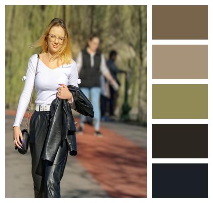 Walking People Alley Lifestyle Image