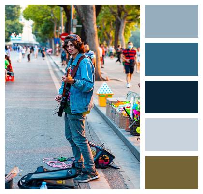Singing Urban City Busking Image
