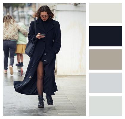 Fashion Woman Overcoat Image