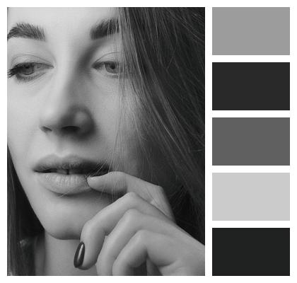Face Black And White Studio Beautiful Image