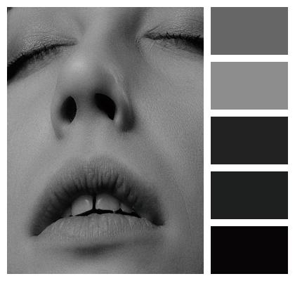 Eyes Closed Woman Portrait Face Image