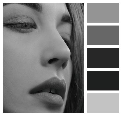 Monochrome Beautiful Face Studio Image