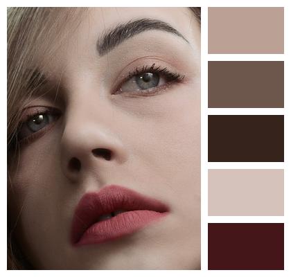 Beautiful Close Up Studio Face Image