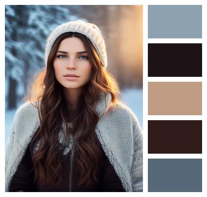 Woman Coat Beanie Image