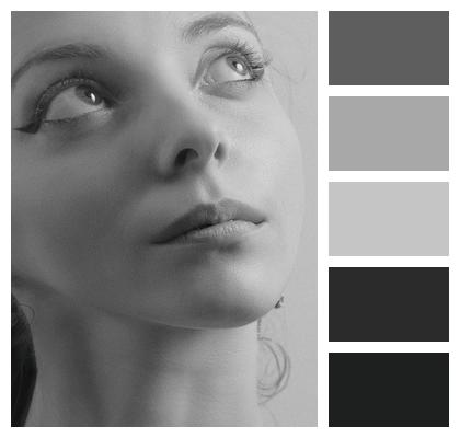 Black And White Face Studio Girl Image