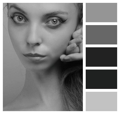 Monochrome Girl Beautiful Face Image