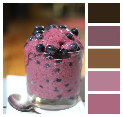 Blueberries Smoothie Frozen Image