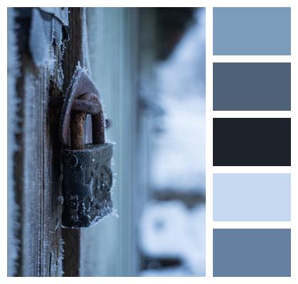 Frozen Door Padlock Image