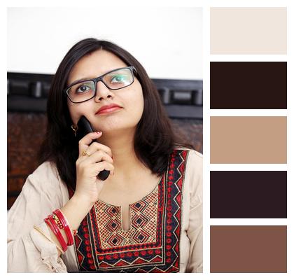 Glasses Woman Thought Indian Girl Image
