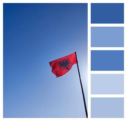 Albanian Albania Flag Image