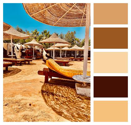 Deck Chair Beach Nature Vacation Image