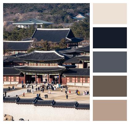 Palace Republic Of Korea Traditional Gyeongbok Palace Image