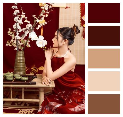 Girl Traditional Dress Lunar New Year Vietnamese Culture Image