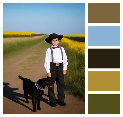 Country Boy Dog Image