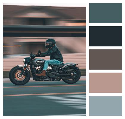 Bike Rider Motorcycle Indian Motorcycles Fast Motion Image