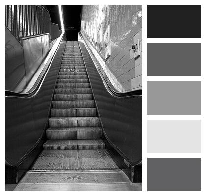 Escalator Underground Subway Image