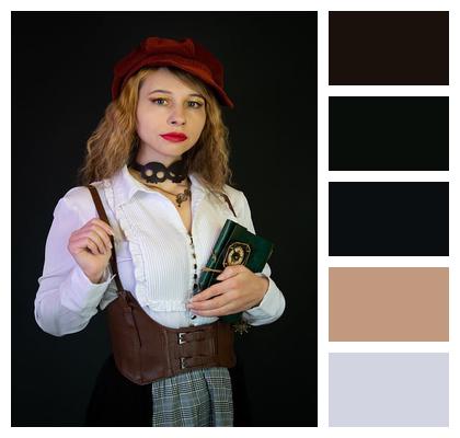 Style Model Pose Traveler Steampunk Image